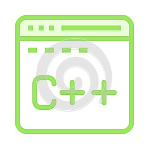 Programming color line icon
