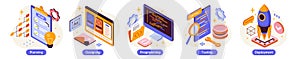 Computer software and programs development concept