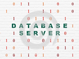 Programming concept: Database Server on wall background