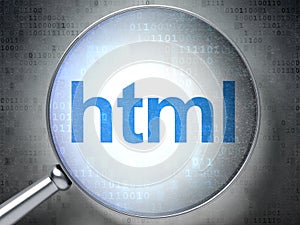 Programming concept: Html with optical glass
