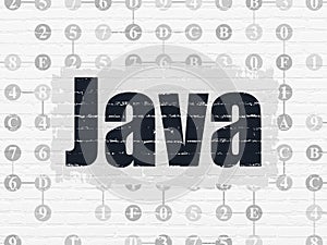Programming concept: Java on wall background
