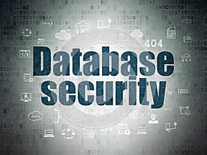 Programming concept: Database Security on Digital Data Paper background