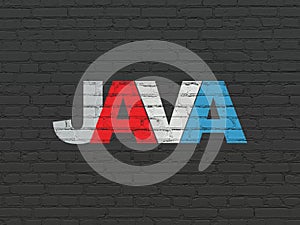 Programming concept: Java on wall background