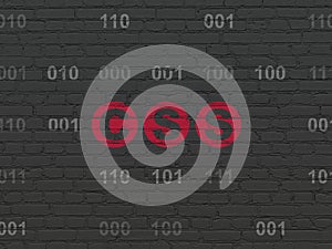 Programming concept: Css on wall background
