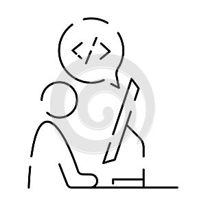 Programming and Development related vector line icons. Web and Application Development outline icon set. Coding and Programming