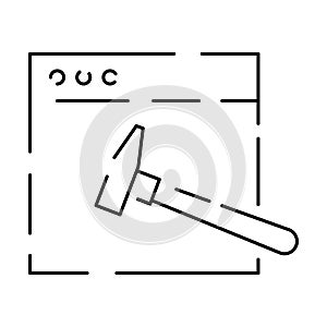 Programming and Development related vector line icons. Web and Application Development outline icon set. Coding and Programming