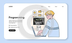 Programming essentials concept. Flat vector illustration