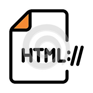 Programming file color line icon