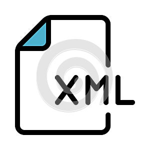 Programming file color line icon