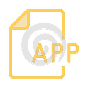 Programming files color line icon