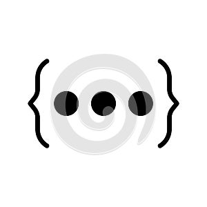 Programming glyph flat vector icon