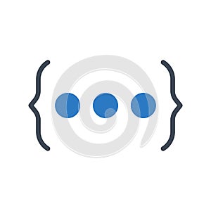 Programming glyphs color vector icon