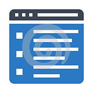 Programming glyphs double color icon