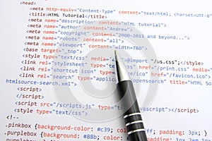 Programming html code photo
