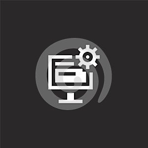 programming icon. Filled programming icon for website design and mobile, app development. programming icon from filled big data