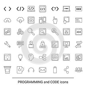 Programming icon set