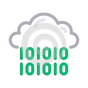 Programming vector color line icon
