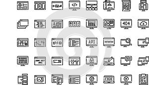 Programming icons High-Quality Vector Icons Collection with Editable Stroke. Ideal for Professional and Creative photo