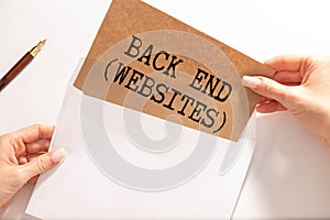 Programming of Internet website. Developer occupation work photo. Webdesigner Workstation.