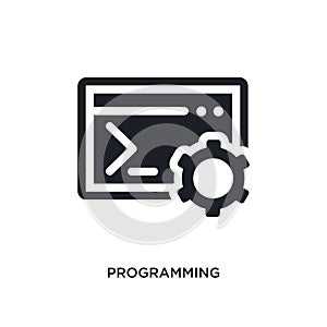 programming isolated icon. simple element illustration from  concept icons. programming editable logo sign symbol design on white photo