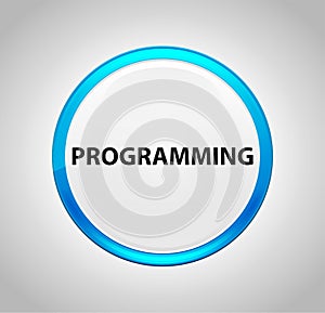 Programming Round Blue Push Button