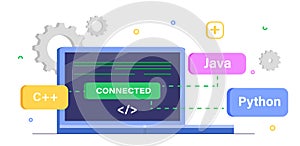 Programming languages vector concept