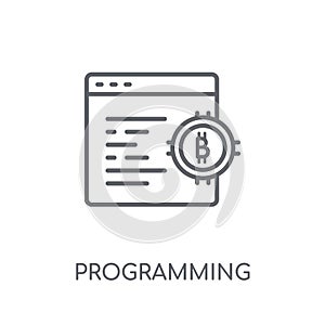 Programming linear icon. Modern outline Programming logo concept