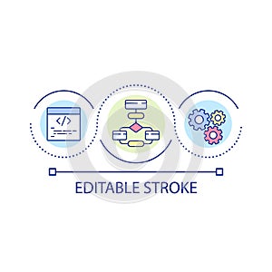 Programming loop concept icon