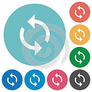 Programming loop flat round icons