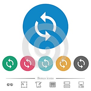 Programming loop flat round icons