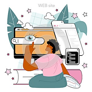 Programming online service or platform. Coding, testing and writing