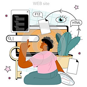 Programming online service or platform. Coding, testing and writing