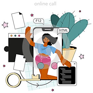 Programming online service or platform. Coding, testing and writing