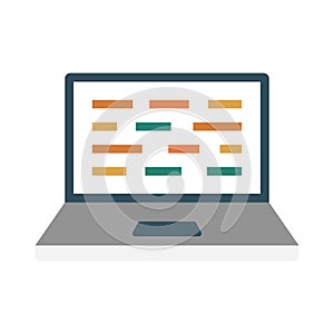 Programming reception  vector flat icon