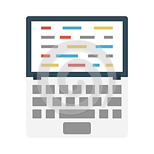 Programming reception  vector flat icon