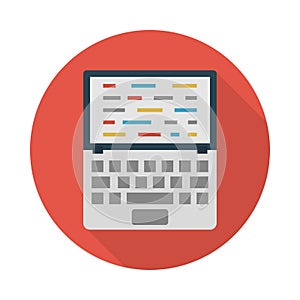 Programming reception  vector flat icon