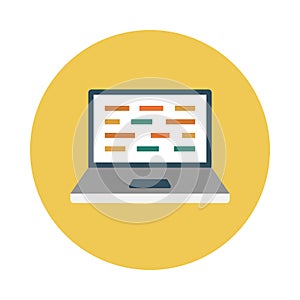 Programming sharing reception  vector flat icon