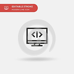 Programming Simple vector icon. Illustration symbol design template for web mobile UI element. Perfect color modern
