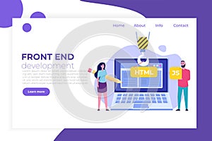 Programming Software or app , Web design and Front end development  concept.