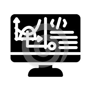 programming software data science glyph icon vector illustration