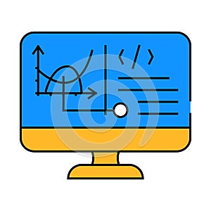programming software data science icon color illustration