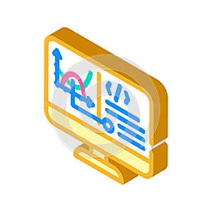 programming software data science isometric icon vector illustration