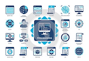 Programming solid icon set