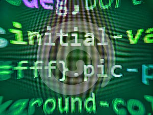 Programming source code abstract screen of software developer. Programing workflow abstract algorithm concept. Screenshot with