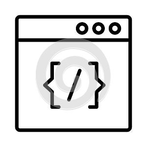 Programming thin line vector  icon