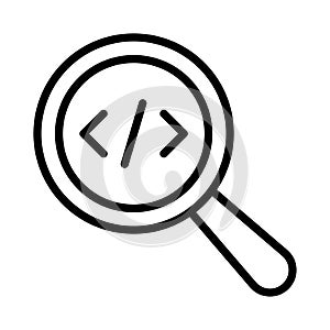 Programming thin line vector icon