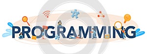 Programming typographic header. Idea of working on the computer