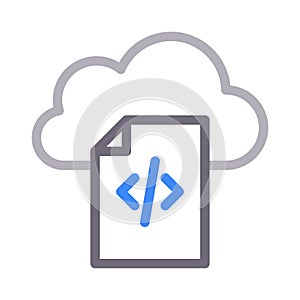 Programming vector color line  icon