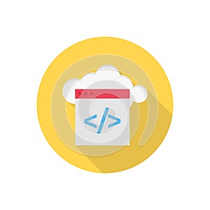 Programming vector flat colour icon