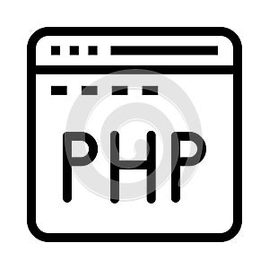 Programming vector glyphs icon